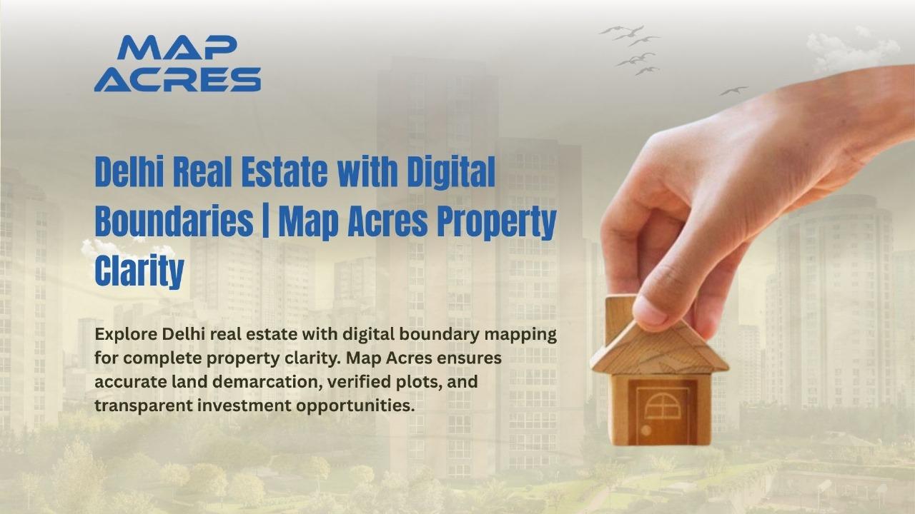 Professional demonstrating Delhi real estate digital boundaries technology with precise property visualization