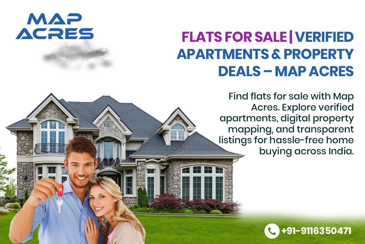 Professional demonstrating flats for sale platform with verified apartment listings and digital mapping